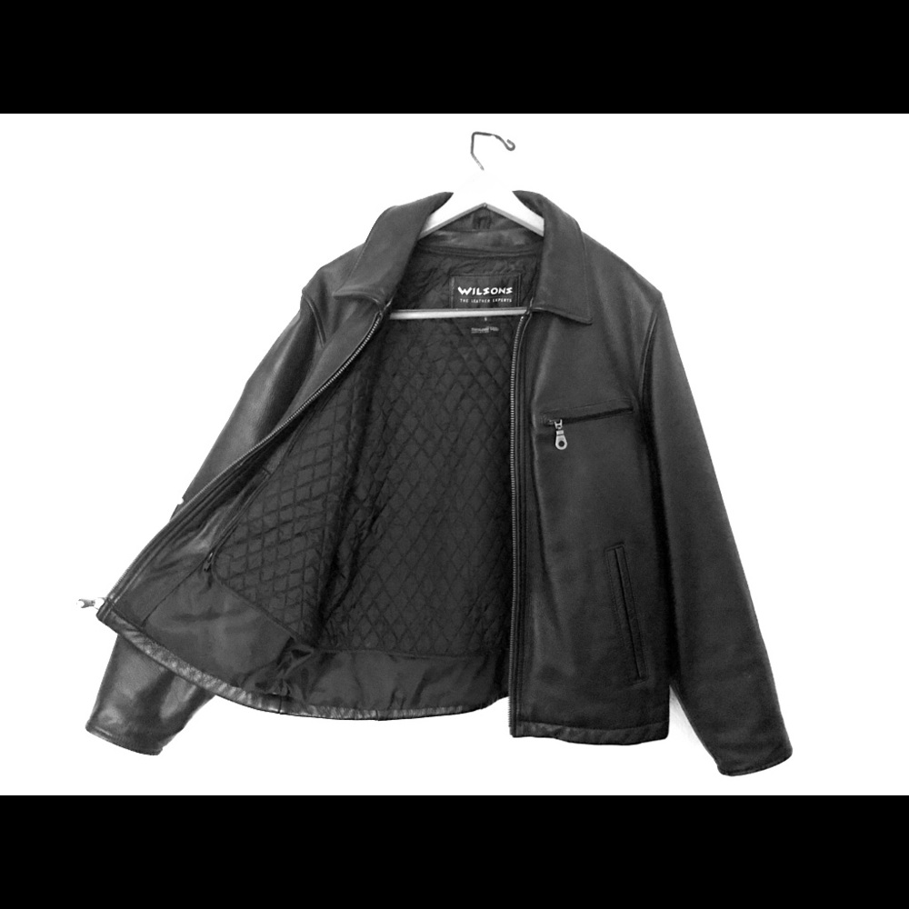 Wilsons black leather jacket